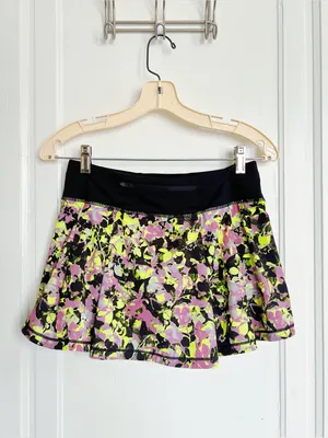 Lululemon • Pace Rival Mid-Rise Skirt Inflected Highlight Yellow Multi / Black thumbnail 10
