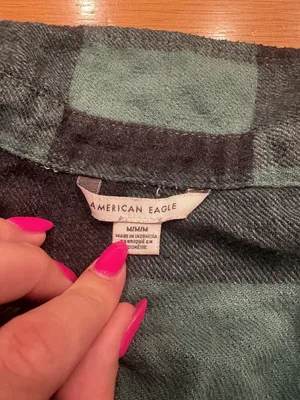 American eagle Size Medium (M) Plaid Flannel Button-Up Shirt thumbnail 2