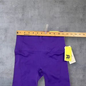 NEW All in Motion Shorts‎ Tank Top Set Women S Purple Ribbed High Waisted Crop thumbnail 6