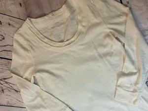 J. Crew Ivory Scoop Neck Long Sleeve Top thumbnail 3