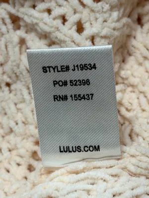 Lulus Just Warming Up Cream Chenille Loose Knit Sweater Size XS thumbnail 7