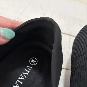 Vivaia Square-Toe V-Cut Flats Margot 2.0 EU size 41 US size 9.5 Black‎ Knit thumbnail 8