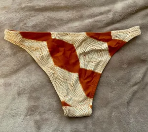 Aerie Orange Patterned Bikini Bottoms thumbnail 2