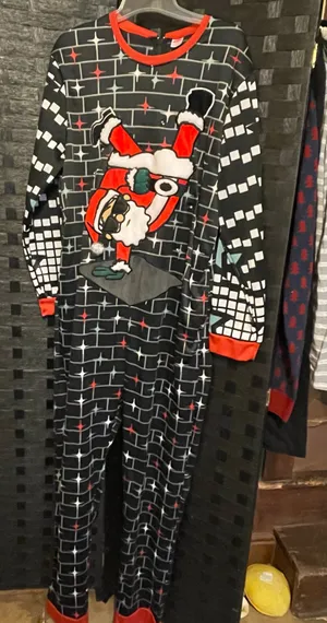 Holiday Time Santa Claus unisex bodysuit Christmas bodysuit sz Lg RARE read thumbnail 1