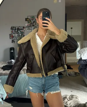 Amazon Leather Jacket Brown thumbnail 1