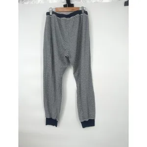 Splendid Pajama Set Women Medium Navy White Striped Henley Thermal Loungewear thumbnail 6