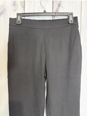 NWT Skies Are Blue Trouser Pants Elastic Waist Black Sz L (34x28) High Rise NEW thumbnail 2