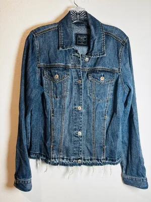 Abercrombie & Fitch Classic Blue Denim Jacket - Size M thumbnail 3