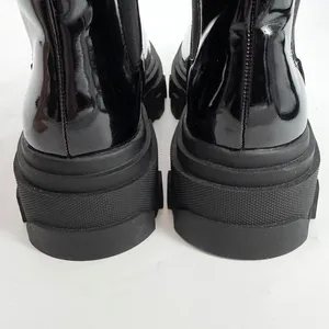 Dream Pairs Womens Black Patent Chunky Platform‎ Chelsea Lug Sole Boots Size 5.5 thumbnail 5