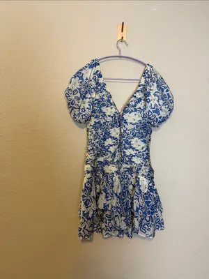 Fortunate one moonlight melody mini dress‎ blue Size Medium NWT thumbnail 11