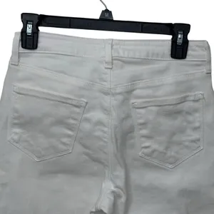 L'Agence‎ Women's White High-Rise Nadia Cropped Jeans Pants Size 27 thumbnail 5