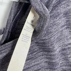 Lululemon Laced With Intent Long Sleeve Heathered Black Grape Size 2 EUC L2152 thumbnail 7