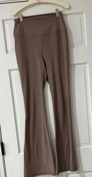 Yogalicious Brown Flare Pants Leggings Size L thumbnail 1