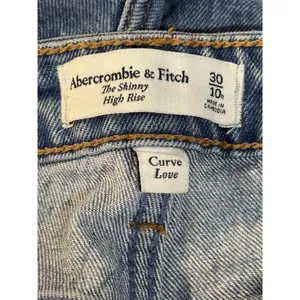 Abercrombie & Fitch Curve Love The Skinny High Rise Blue Denim Jeans Size 30 10 thumbnail 2