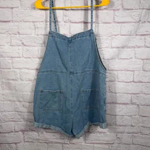 Cider Women’s Large Denim Overalls Shorts thumbnail 9