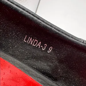 NWOT Jacobies Linda Black Peep Toe Platform Heels Wood Heel Bow Pumps Size 9 thumbnail 6