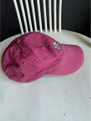 Life is Good Pink Daisy Embroidered Baseball Cap thumbnail 5