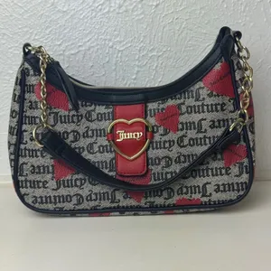 VTG Vibe Juicy Couture Heart Monogram Shoulder Bag Goth Y2K 90s Grunge McBling thumbnail 2