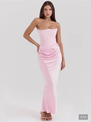 House of CB Persephone Rose Shadow Strapless Corset Dress thumbnail 2