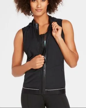 Fabletics S hooded vest elastic waist nylon thumbnail 1