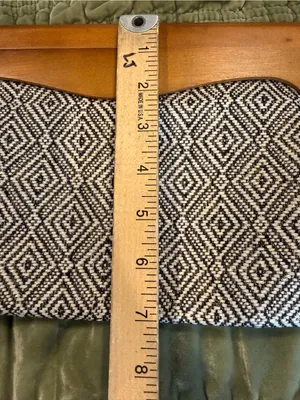 Urban Expression Wood Frame Clutch Black White Geometric Boho Retro Bag thumbnail 9