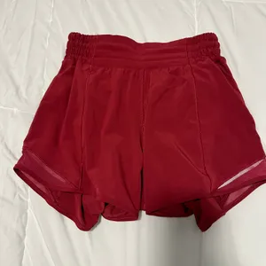 Lululemon Maroon 4 Inch HR Hotty Hot Shorts thumbnail 1