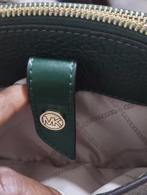 Michael Kors Brown Logo Crossbody with Green Trim Brand New thumbnail 4