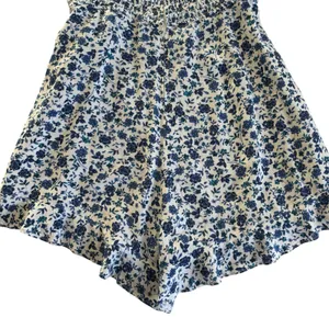 Altar’d State Blue and White Floral Print Faux Wrap Romper Women’s Medium thumbnail 8