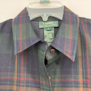 Lauren Ralph Lauren Women Worsted Wool Plaid Button Down Tartan‎ Large thumbnail 3