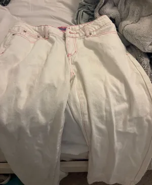 edikted white jeans  thumbnail 1