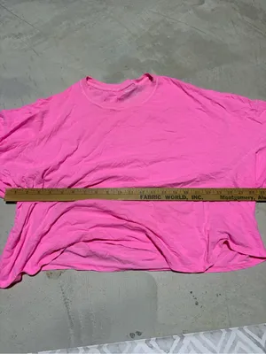 aerie Bright Pink Oversized Crew Tee small thumbnail 4