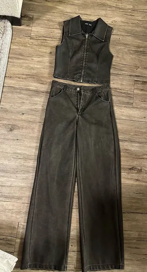 Shein Leather Set Two-Piece thumbnail 1