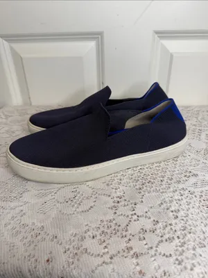 Rothy's The Original Slip-On knit blue Loafers size 8 thumbnail 3