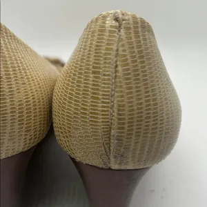 Tory Burch Sexy Tan Peep-Toe Wedge Heel Shoes **Size 8.5** 🔥🔥 thumbnail 12