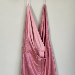 Revolve Superdown Missie Wrap Front Dress in Pink Metallic Size Small Micro Mini thumbnail 6