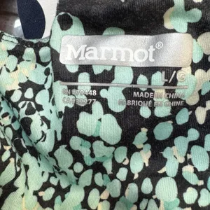 Marmot Active Dress L Built in Bra Athletic Green Back Tank Abstract Artsy thumbnail 6