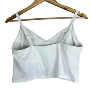 Aerie Crop Top Womens XL White Knot Twist Front Stretch Clean Girl Athleisure thumbnail 2
