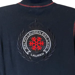 Lauren Ralph Lauren Active‎ Womens Black Waffle Knit Quarter Zip Pullover Small thumbnail 5
