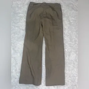Gap stretch tan herringbone red pants trousers wide leg slacks woman’s 6A thumbnail 10