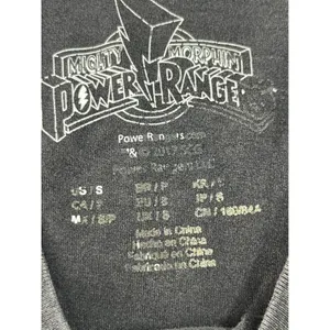 Mighty Morphin Power Rangers Distressed‎ Acid Wash Muscle Tank Top Women S Gray thumbnail 8