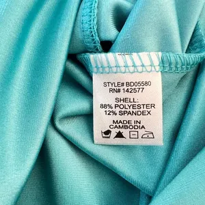 Blashe NWT Turquoise Halter Stretch Satin Crisscross Open Back Long Gown Medium thumbnail 9