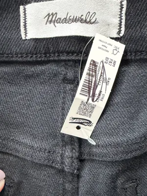 Madewell The Wide Leg Jean in Super Stretch Denim Black Frost Women’s Size 26 thumbnail 6