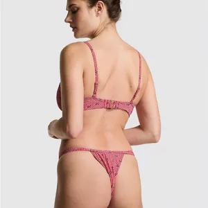 NWT Frankie’s Bikinis VS Pink Reilly Bikini Bottom Ladybug Lane- Size Medium thumbnail 2