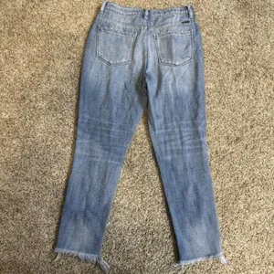KanCan Jeans Women Size 7/27 Blue Light Wash High‎ Rise Straight Stretch Raw Hem thumbnail 4