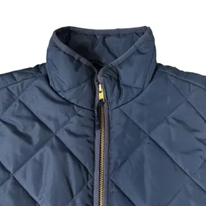 J Crew Mercantile Navy Blue Quilted Puffer Vest Size S Full Zip Equestrian NEW thumbnail 3