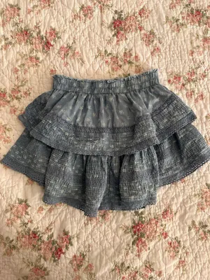 Aerie Ruffle Skirt Mini Blue thumbnail 3