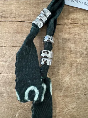 NWOT Free People Bandana Carabiner Bag Charm ~ Dark Green ~ Sold Out! thumbnail 6