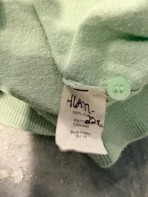 J. Crew Size S Mint Green Cotton Crew Neck Long Sleeve Button Caryn Cardigan thumbnail 8