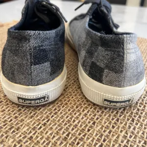 Superga Plaid Flannel Low Top Sneakers Women's Size 39 EU 8 US Grey Black‎ thumbnail 2