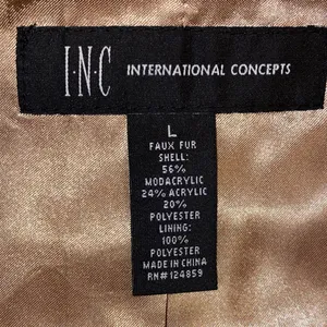 INC International Concepts Luxurious Faux Fur Jacket Size Large thumbnail 7